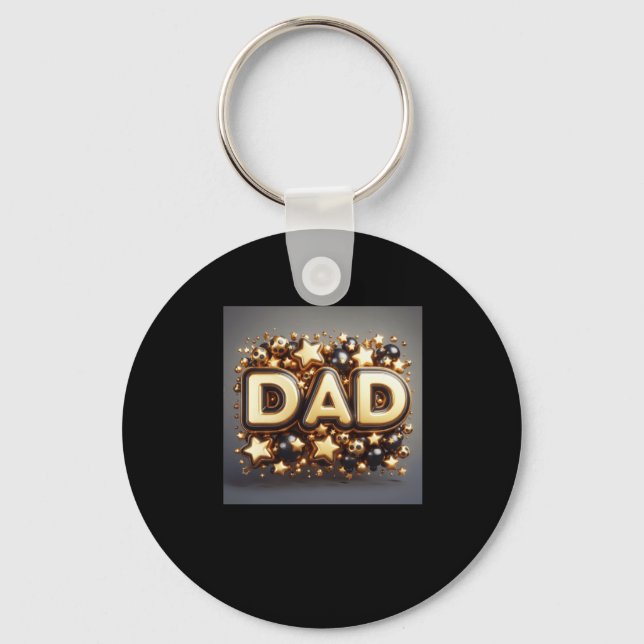 Happy Birthday Dad2  Keychain (Front)