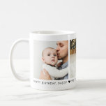 Happy Birthday Dad 3 Photo Personalized Coffee Mug<br><div class="desc">Custom printed coffee mug personalized with your photos and a custom "Happy Birthday, Daddy" message. Add 3 special photos and use the design tools to write your own message for dad's birthday or any occasion. Click customize it to change the text fonts and colours, move things around or add more...</div>