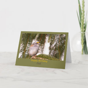 Happy Birthday Dad Bird In Tree Card