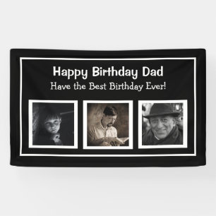 Happy Birthday Dad, Black Birthday Banner