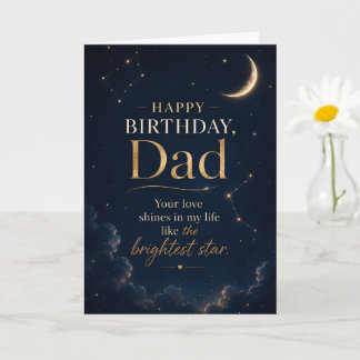 Happy Birthday Dad Celestial Card 
