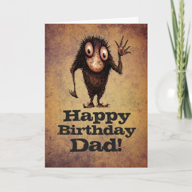 Happy Birthday Dad! - Funny Father Troll Card (Front)