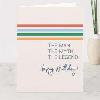 Happy Birthday Dad Legend Funny Simple Card