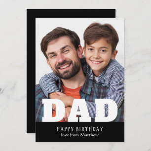 Happy Birthday Dad Modern Personalized Photo