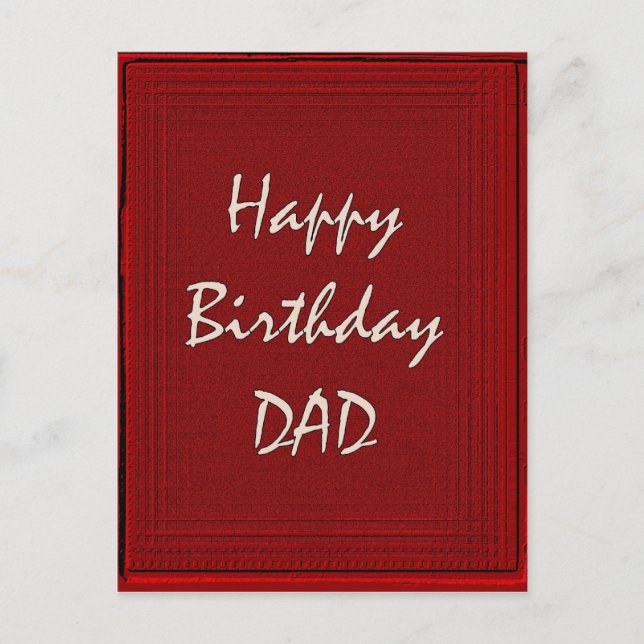 Happy Birthday Dad Postcard (Front)