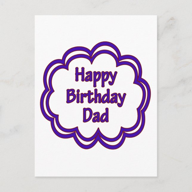Happy Birthday Dad Postcard (Front)