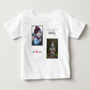 HAPPY BIRTHDAY DADDY BABY T-SHIRT CUSTOM PHOTO