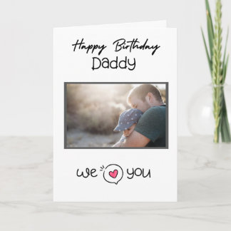 HAPPY BIRTHDAY DADDY CARD CUSTOM PHOTO AND TEXT