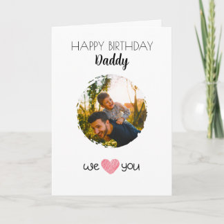 HAPPY BIRTHDAY DADDY CARD CUSTOM PHOTO & TEXT