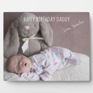 Happy Birthday Daddy Custom Baby Photo Plaque