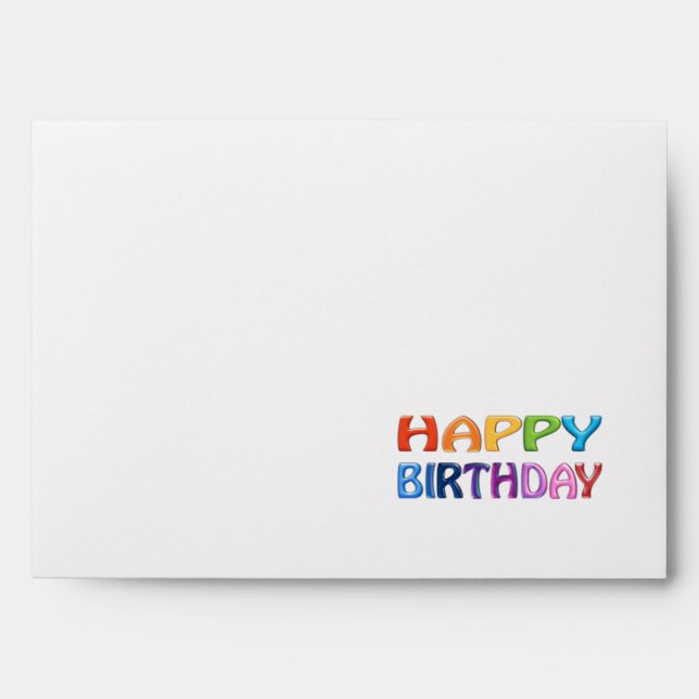 happy Birthday Daddy - Happy Colorful Enveloppe (Devant)