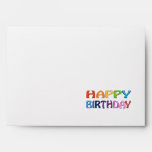 happy Birthday Daddy - Happy Colorful Enveloppe
