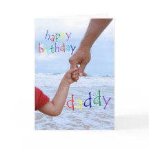 Happy Birthday Daddy-Man holding child's hand