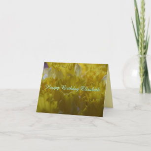Happy Birthday Daffodils Personalizable Card