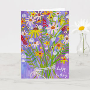 Happy Birthday Daisy Bouquet Customize it! Card