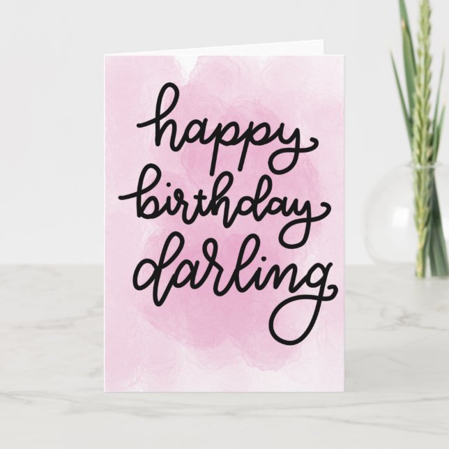 Happy Birthday Darling card (Front)