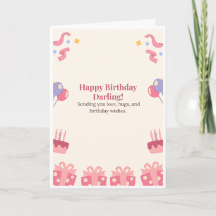 Happy Birthday Darling Love Card