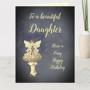 Happy Birthday Daughter Fairy design Card