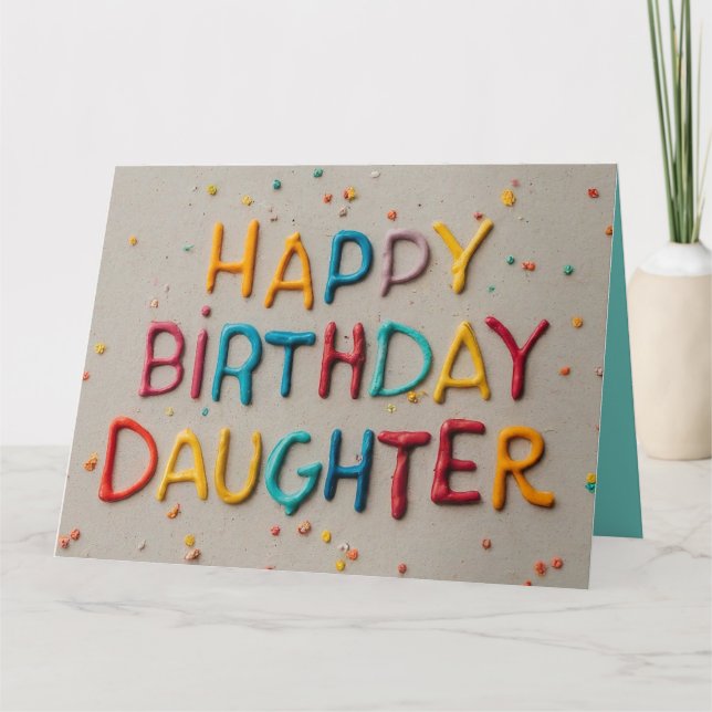 Happy Birthday Daughter Greeting Card (Front)