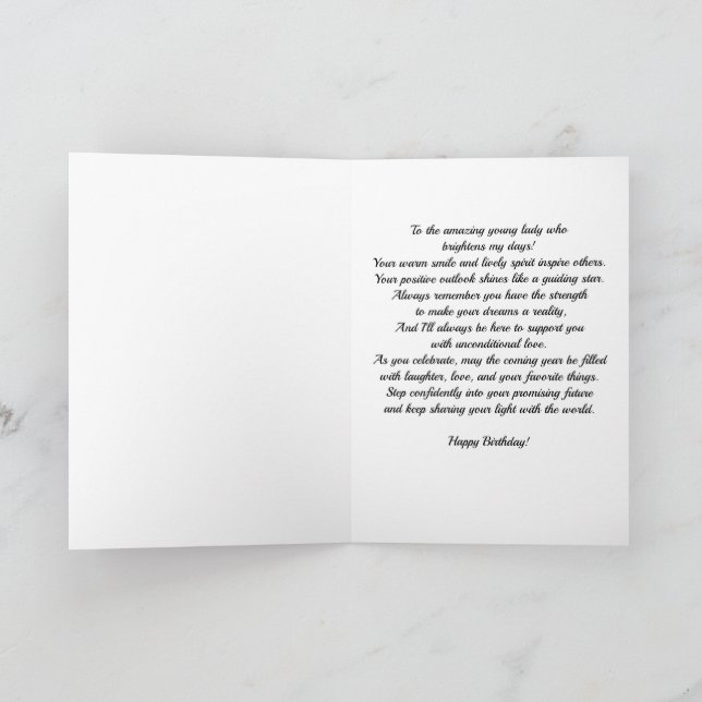 Happy Birthday Daughter Invitation (Inside)