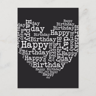 Happy birthday design postcard