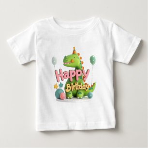 Happy Birthday Dinosaur – Fun Party Shirt for Kids