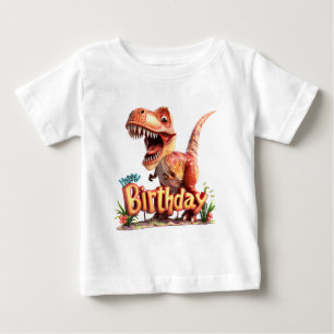 Happy Birthday Dinosaur – Kids Dino Party Baby T-Shirt