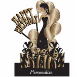 Happy Birthday Diva Girl | DIY Name | Bronze Standing Photo Sculpture<br><div class="desc">Free-standing Birthday Cutouts. Makes a great conversation starter! Happy Birthday Cake and Table Toppers. - This adorable DIY happy birthday table /cake topper will be a giant hit at her party. Perfect for any age 21 and above. ⭐This Product is 100% Customizable. Graphics and text can be deleted, moved, resized,...</div>