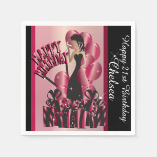 Happy Birthday Diva Girl   DIY Name   Ruby Red Napkin