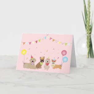 Happy Birthday Dog Party Card