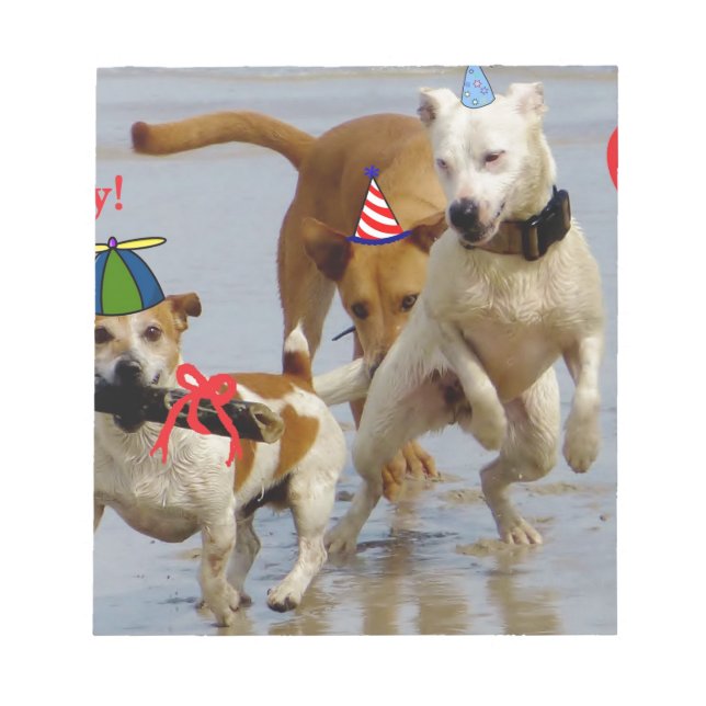 happy birthday dogs notepad (Front)