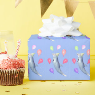 Happy Birthday Dolphin Wrapping Paper