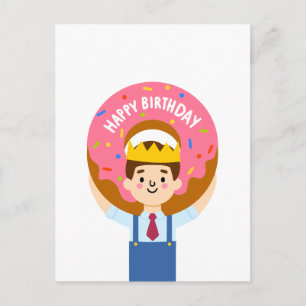 Happy Birthday doughnut Postcard
