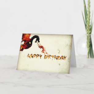 Happy Birthday Dragon Card