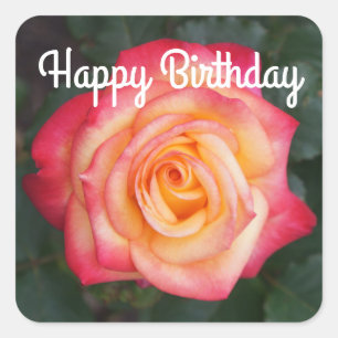 Happy Birthday Dream Come True Rose #1 Stickers