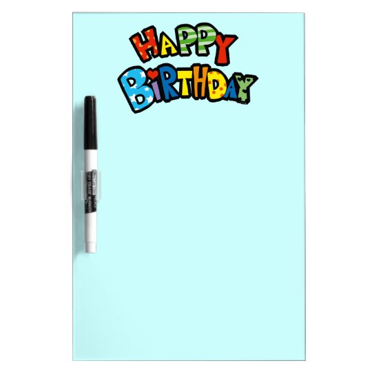 Happy birthday dry erase board