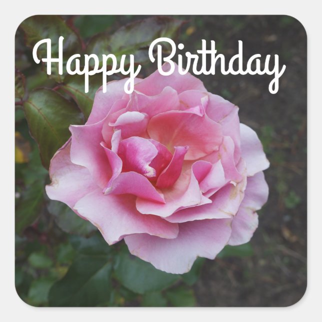 Happy Birthday Duet Rose #2 Stickers (Front)