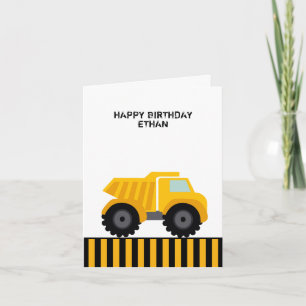 Happy Birthday Dump Truck First Card