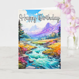 Happy Birthday Early Springtime Outdoors Card