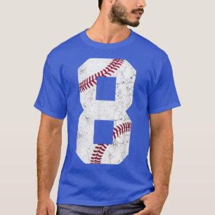 Happy Birthday Eight Years Old Baseball Kids 8th 8 T-Shirt