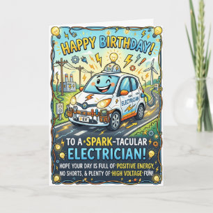 Happy Birthday Electrician  Card