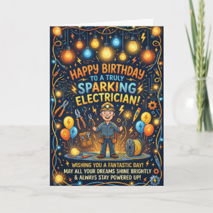 Happy Birthday Electrician Card