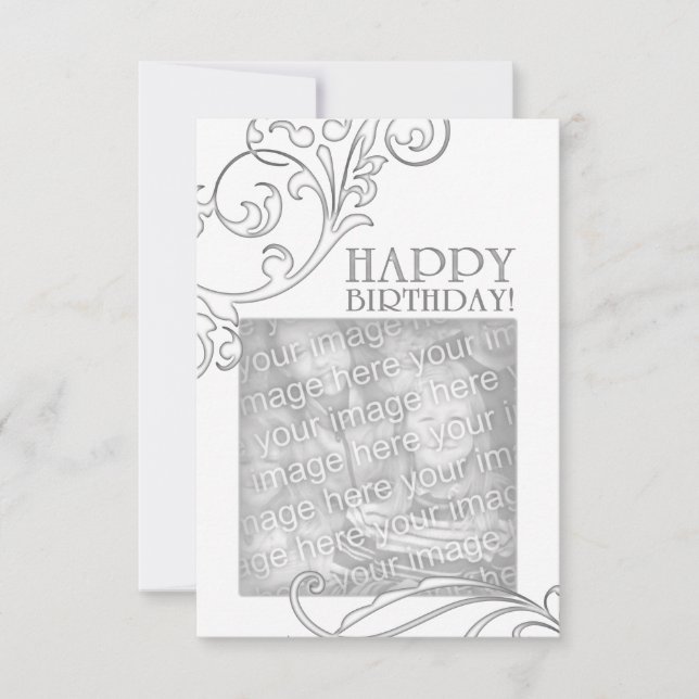 happy birthday (elegant flourish) (Front)