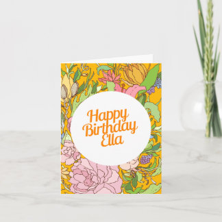 Happy Birthday Ella | Floral Birthday Card