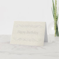 Happy Birthday embossed scroll
