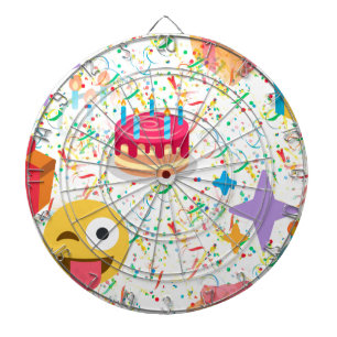 happy birthday emoji dartboard