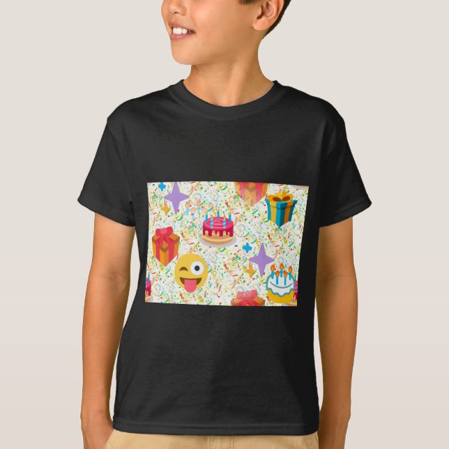 happy birthday emoji T-Shirt (Front)