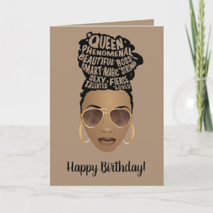 Happy Birthday! Encouraging Black Women, Brown Card