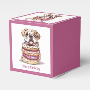 Happy Birthday English Bulldogs Favor Box