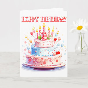 Happy Birthday - Enjoy The Cake Card